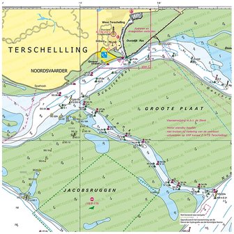 Waterkaart Terschelling| Kussen met vulling