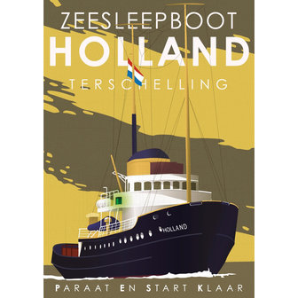 VVV Poster | Zeesleepboot Holland