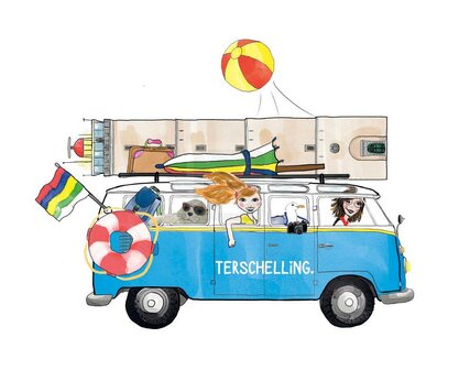 Ansicht | Aquarel camper Terschelling