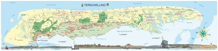Poster | De Kaart van Terschelling (Lurvink)