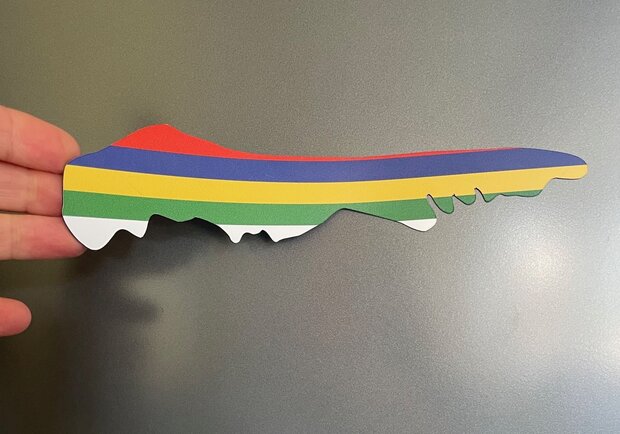 Magneet | Eiland in kleuren v/d vlag