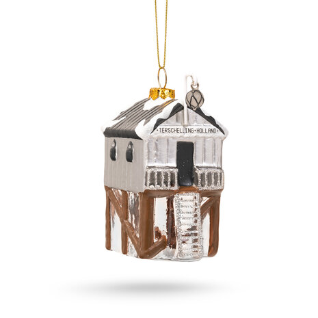 Drenkelingenhuisje ornament zilver