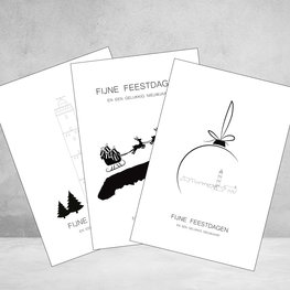 Kerstkaarten Terschelling I Studio Tosca (set 6 st.)