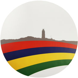 Sticker | Skyline Terschelling rond Sticker | Skyline Terschelling rond