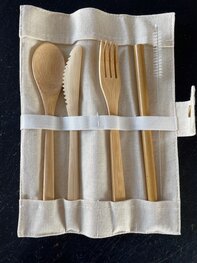 Bestekset bamboe I 4-delig in etui Bestekset bamboe I 4-delig in etui